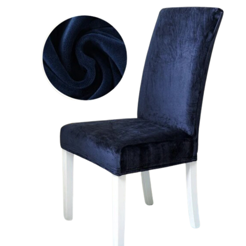 Вельветовий чохол для стільця Diana Textile Velvet al2203Navy фото