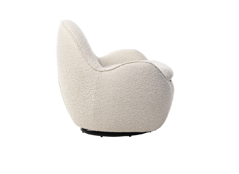 Поворотное кресло Vetro Mebel Каллисто Vetro-Callisto-ivory-swivel-chair фото