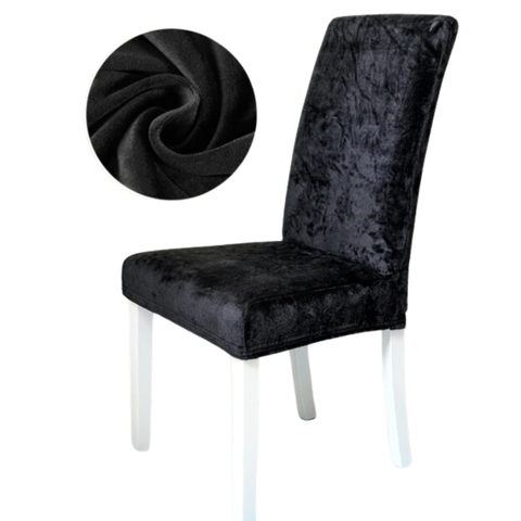 Вельветовий чохол для стільця Diana Textile Velvet al2203Black фото