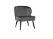 Кресло "Фабио" серый велюр + черный Vetro-fabio-grey-armchair фото 1