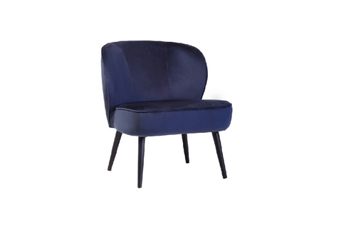 Кресло "Фабио" индиго велюр + черный Vetro-fabio-indigo-armchair фото