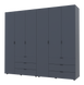 Распашной шкаф для одежды Doros Гелар комплект Графит 3+3 ДСП 232,4х49,5х203,4 (42002126) 42002126-1782247677 фото 1