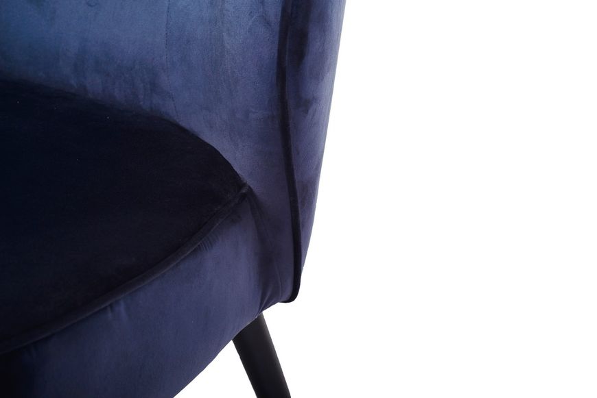 Кресло "Фабио" индиго велюр + черный Vetro-fabio-indigo-armchair фото