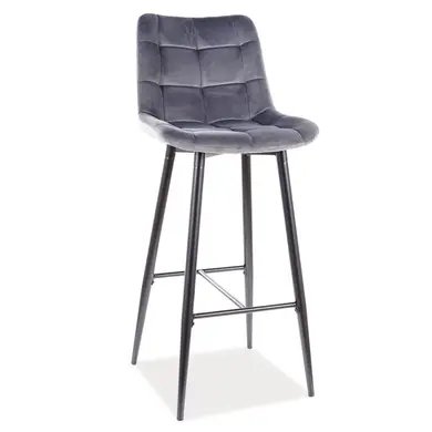Барный стул Chic H-1 Velvet Серый SIGNAL 2576-1 фото