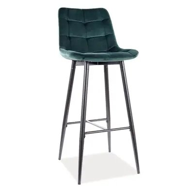 Барный стул Chic H-1 Velvet Зеленый SIGNAL 2576-2 фото