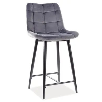 Барный стул Chic H-2 Velvet Серый SIGNAL 2576-4 фото